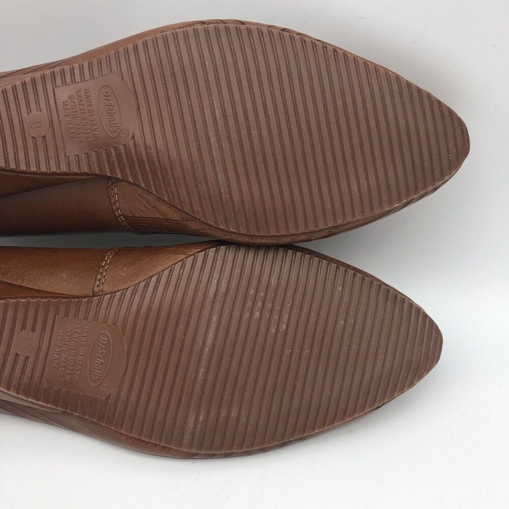 Dr Scholls brown leather embroidered slip on pumps kitten heel sz 9 - Picture 11 of 11